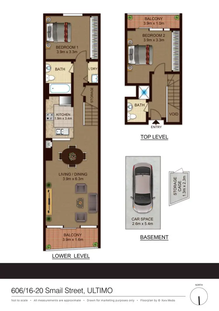 Floorplan of Homely apartment listing, 606/16-20 Smail Street, Ultimo NSW 2007
