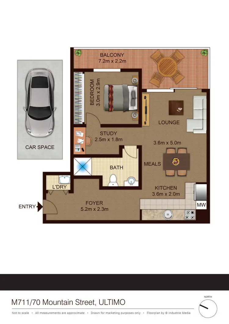 Floorplan of Homely apartment listing, M711/70 Mountain Street, Ultimo NSW 2007