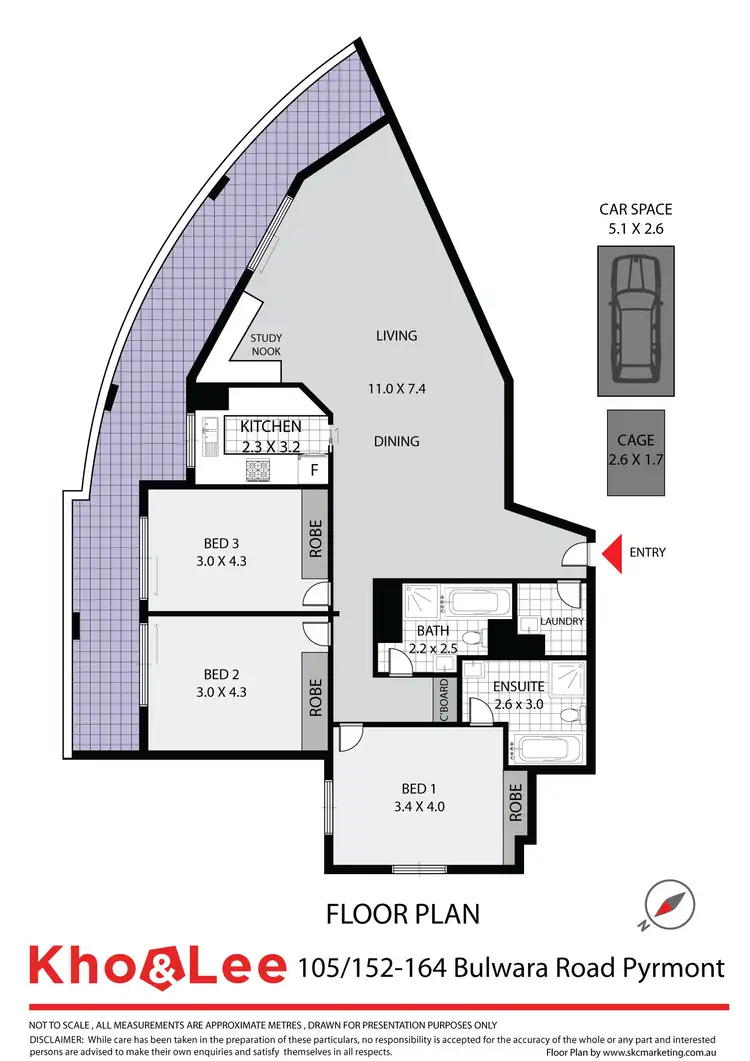 Floorplan of Homely apartment listing, 105/152 Bulwara Road, Pyrmont NSW 2009