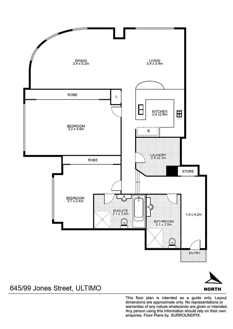 Floorplan of Homely apartment listing, 645/99 Jones Street, Ultimo NSW 2007