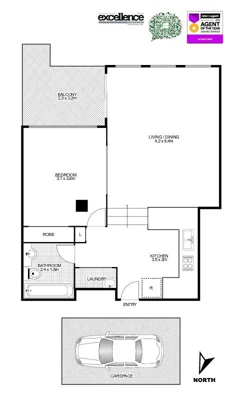 Floorplan of Homely apartment listing, 310/2-12 Smail Street, Ultimo NSW 2007