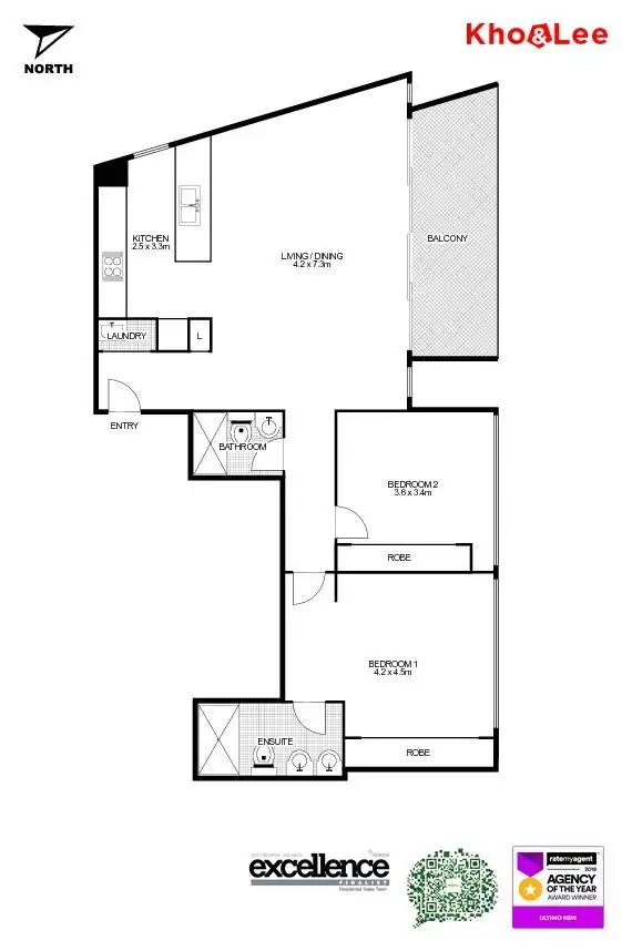 Floorplan of Homely apartment listing, 1201/11 Alberta Street, Sydney NSW 2000