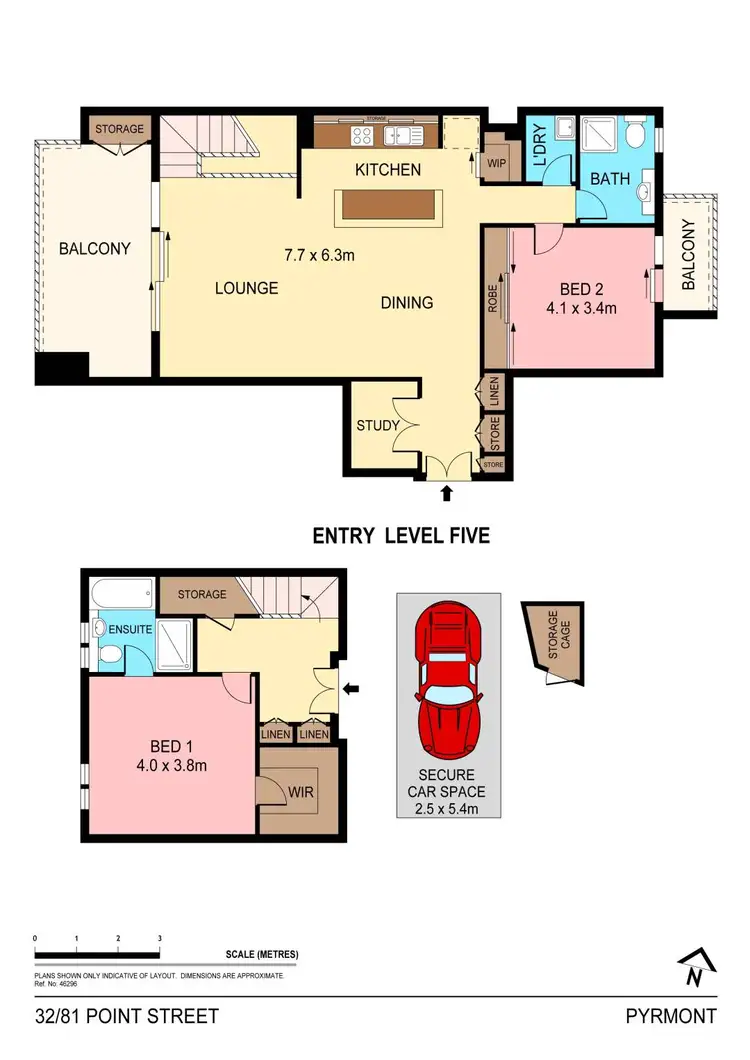 Floorplan of Homely apartment listing, 32/81 Point Street, Pyrmont NSW 2009