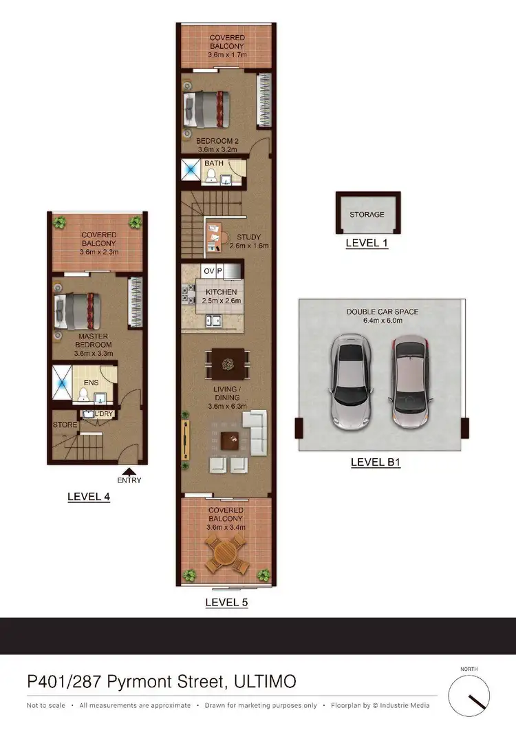 Floorplan of Homely apartment listing, P401/287 Pyrmont Street, Ultimo NSW 2007