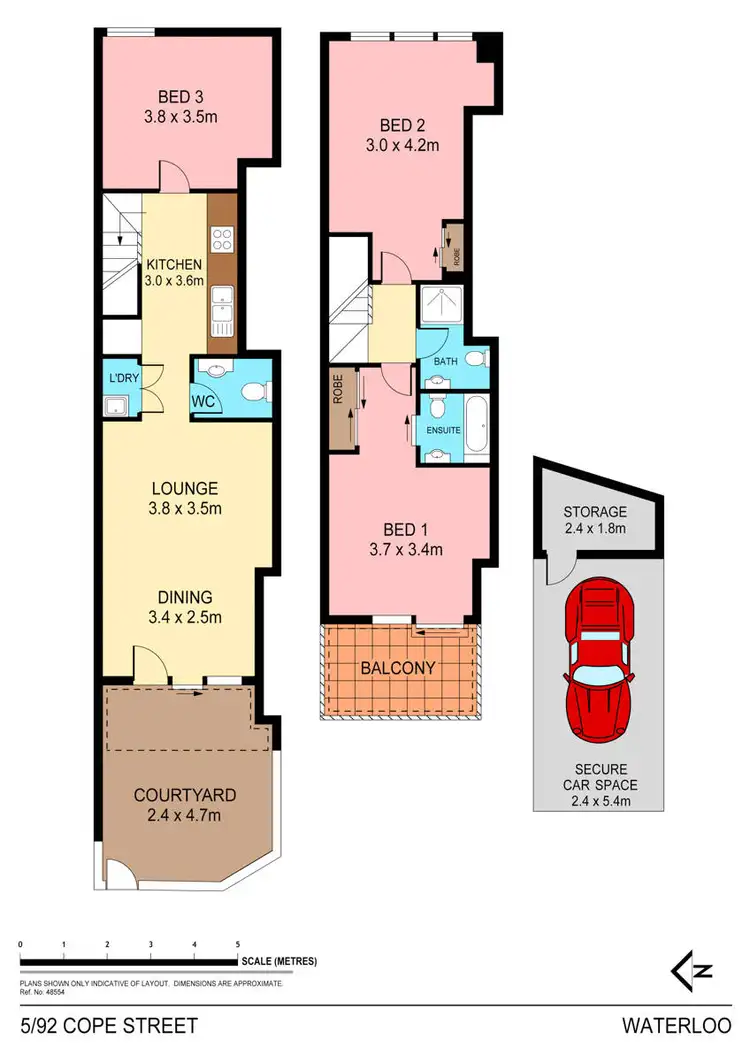 Floorplan of Homely apartment listing, 5/92 Cope Street, Waterloo NSW 2017