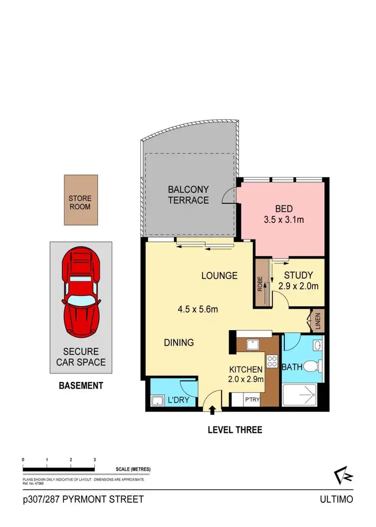Floorplan of Homely apartment listing, P307/287 Pyrmont Street, Ultimo NSW 2007