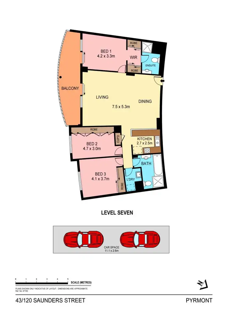 Floorplan of Homely apartment listing, 43/120 Saunders Street, Pyrmont NSW 2009