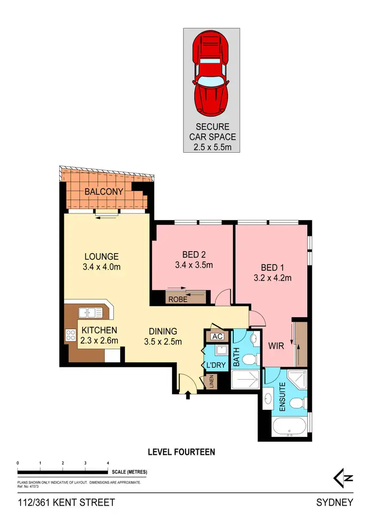 Floorplan of Homely apartment listing, 112/361 Kent Street, Sydney NSW 2000