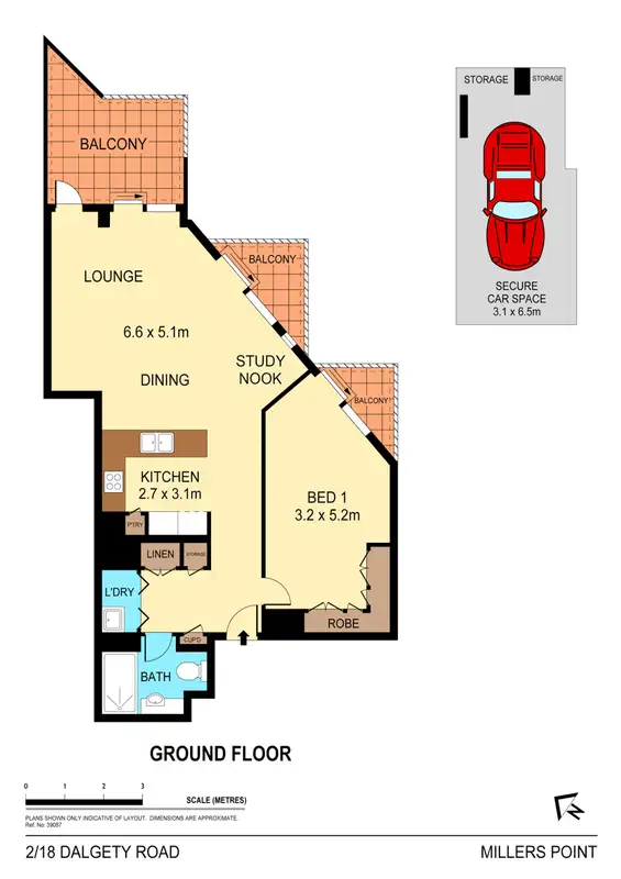 Floorplan of Homely apartment listing, 18 Dalgety Road, Millers Point NSW 2000