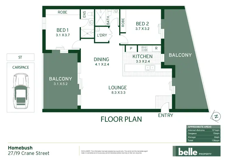 Floorplan of Homely apartment listing, 27/19 Crane Street, Homebush NSW 2140