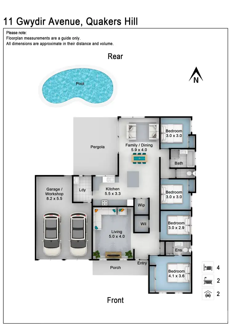 Floorplan of Homely house listing, 11 Gwydir Avenue, Quakers Hill NSW 2763