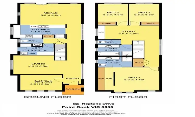 Floorplan of Homely house listing, 93 Neptune Drive, Point Cook VIC 3030