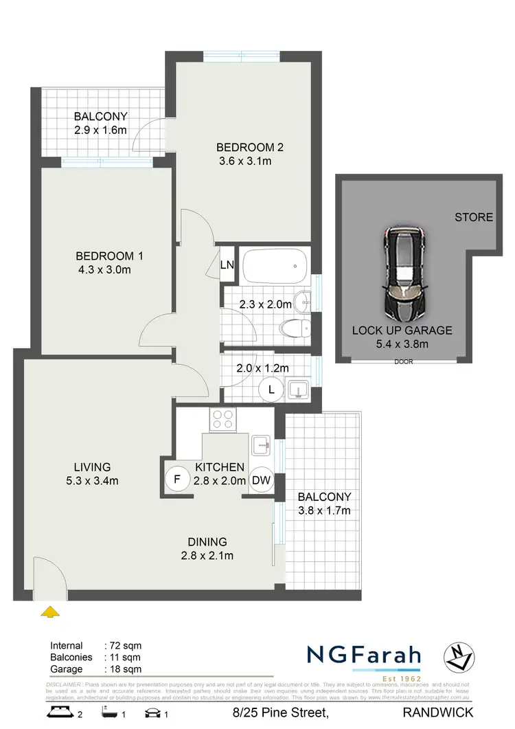 Floorplan of Homely apartment listing, 8/25 Pine Street, Randwick NSW 2031