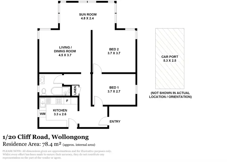 Floorplan of Homely apartment listing, 1/20 Cliff Road, Wollongong NSW 2500