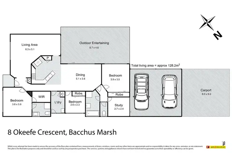 Floorplan of Homely house listing, 8 O'Keefe Crescent, Bacchus Marsh VIC 3340
