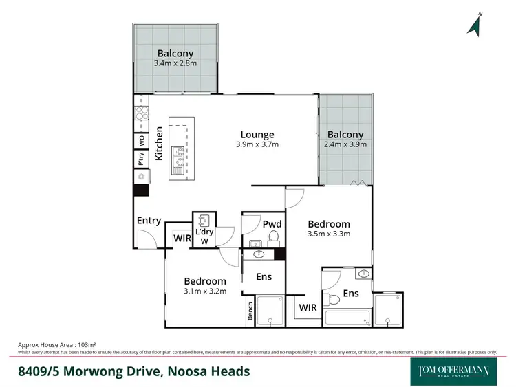 Floorplan of Homely unit listing, 8409/5 Morwong Drive, Noosa Heads QLD 4567