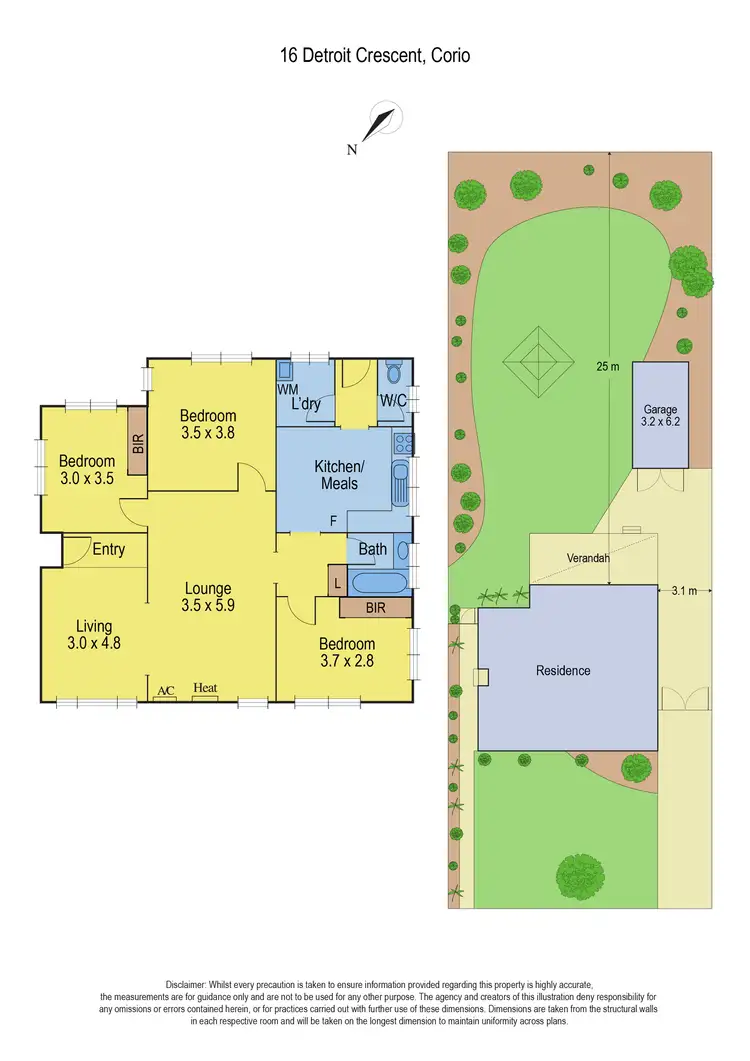 Floorplan of Homely house listing, 16 Detroit Crescent, Corio VIC 3214