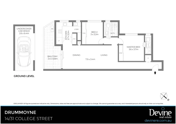 Floorplan of Homely apartment listing, 14/31 College Street, Drummoyne NSW 2047