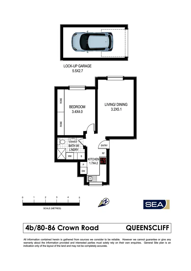 Floorplan of Homely unit listing, 4B/80-86 Crown Road, Queenscliff NSW 2096