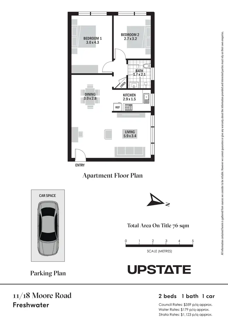 Floorplan of Homely unit listing, 11/18 Moore Road, Freshwater NSW 2096