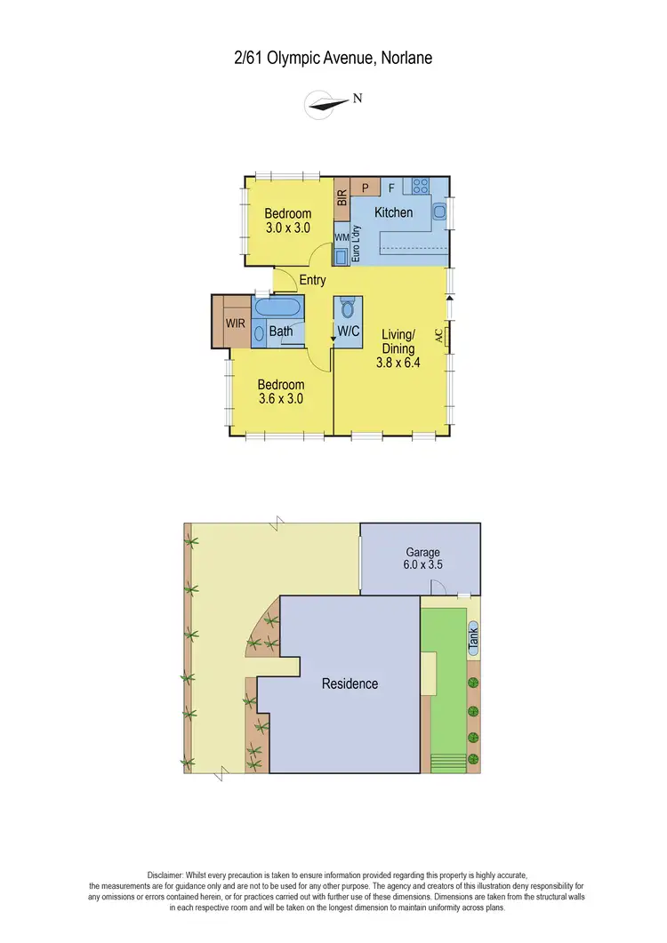 Floorplan of Homely unit listing, 2/61 Olympic Avenue, Norlane VIC 3214
