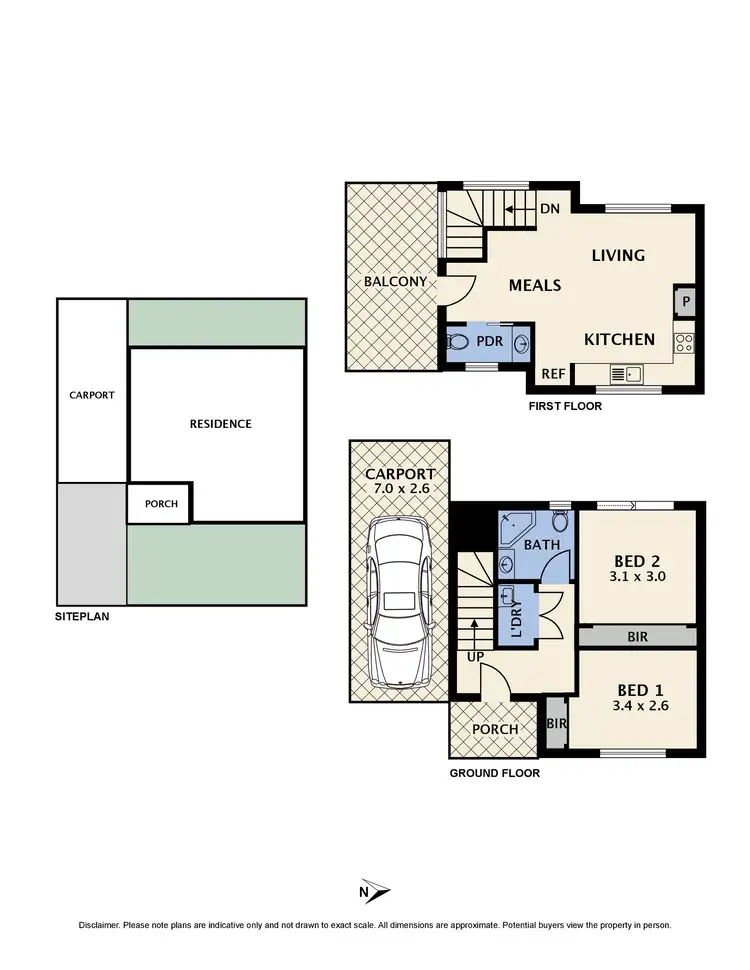 Floorplan of Homely townhouse listing, 2/28 Compton Street, Reservoir VIC 3073