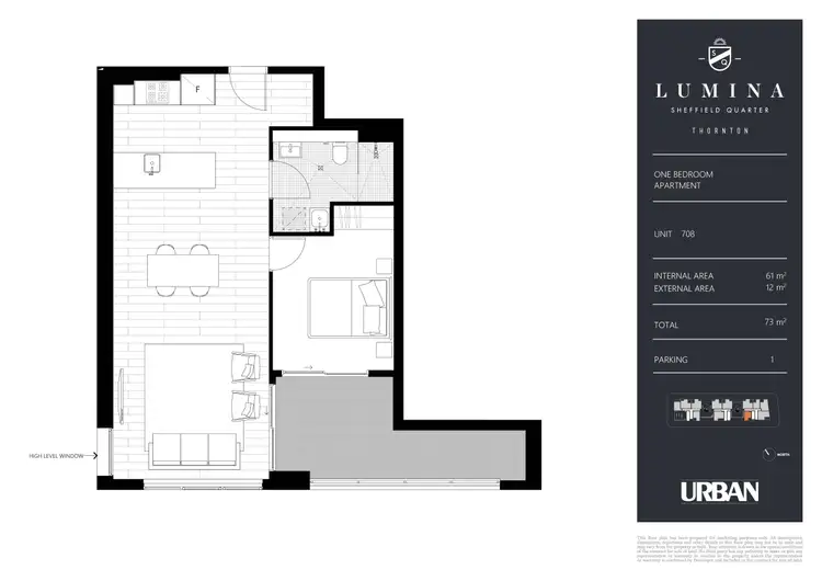 Floorplan of Homely apartment listing, 708/26A Lord Sheffield Circuit, Penrith NSW 2750