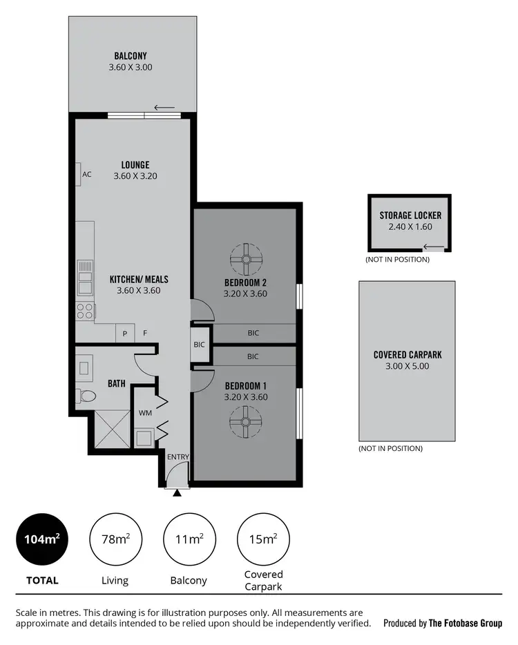 Floorplan of Homely apartment listing, 304/6 Sweeney Terrace, Woodville West SA 5011