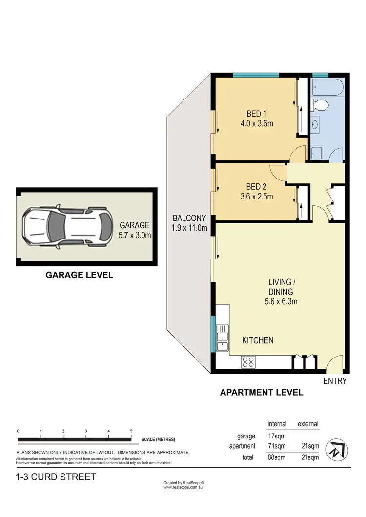 Floorplan of Homely unit listing, 1/3 Curd Street, Greenslopes QLD 4120