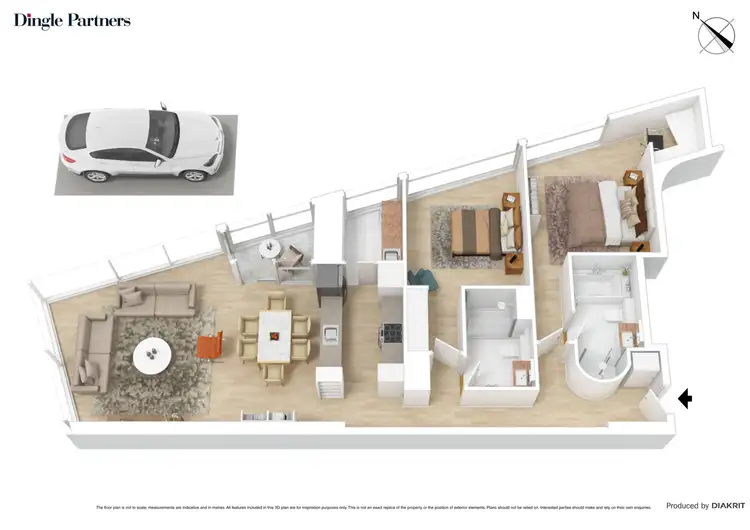 Floorplan of Homely apartment listing, 2307/7 Riverside Quay, Southbank VIC 3006