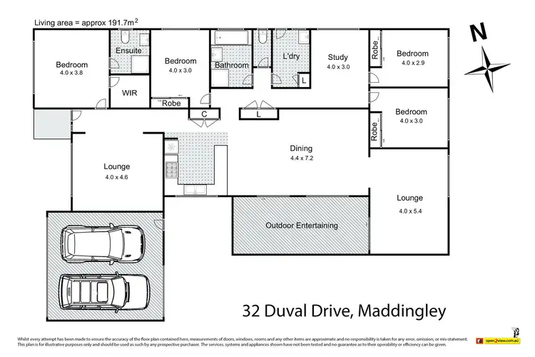 Floorplan of Homely house listing, 32 Duval Drive, Maddingley VIC 3340