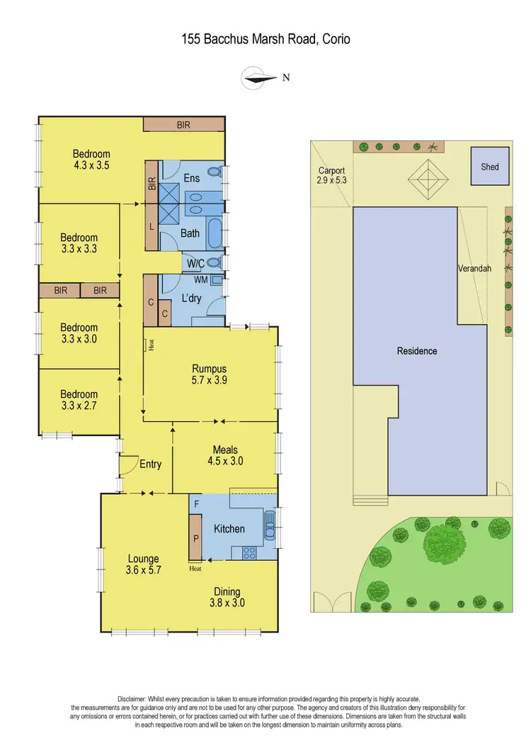 Floorplan of Homely house listing, 155 Bacchus Marsh Road, Corio VIC 3214