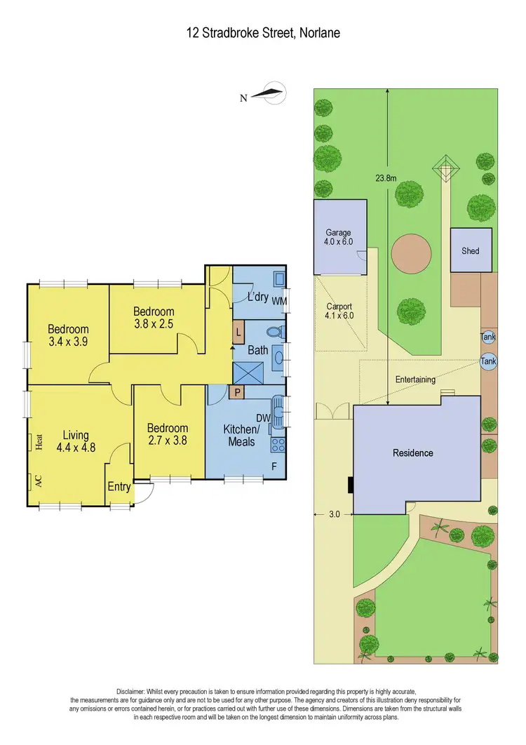 Floorplan of Homely house listing, 12 Stradbroke Street, Norlane VIC 3214
