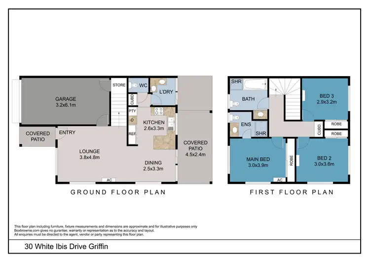 Floorplan of Homely townhouse listing, 28/30 White Ibis Drive, Griffin QLD 4503