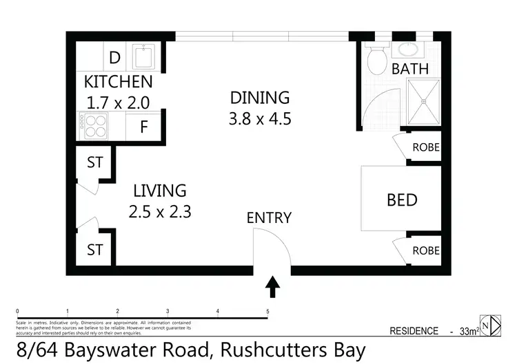Floorplan of Homely apartment listing, 8/64 Bayswater Road, Rushcutters Bay NSW 2011