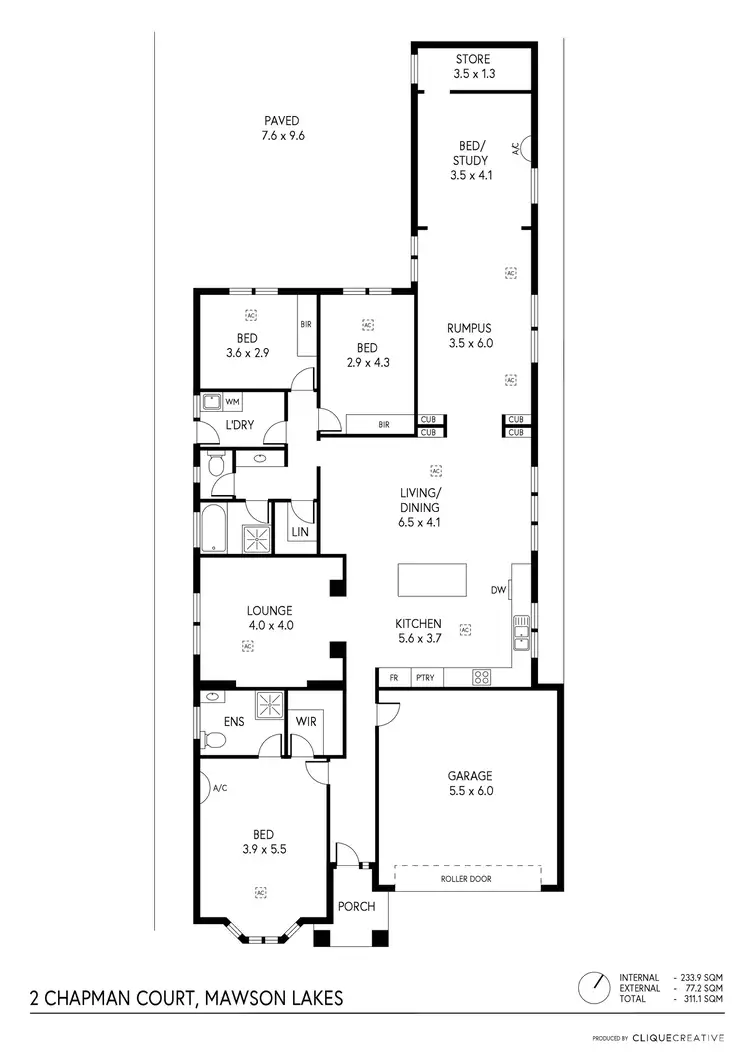 Floorplan of Homely house listing, 2 Chapman Court, Mawson Lakes SA 5095