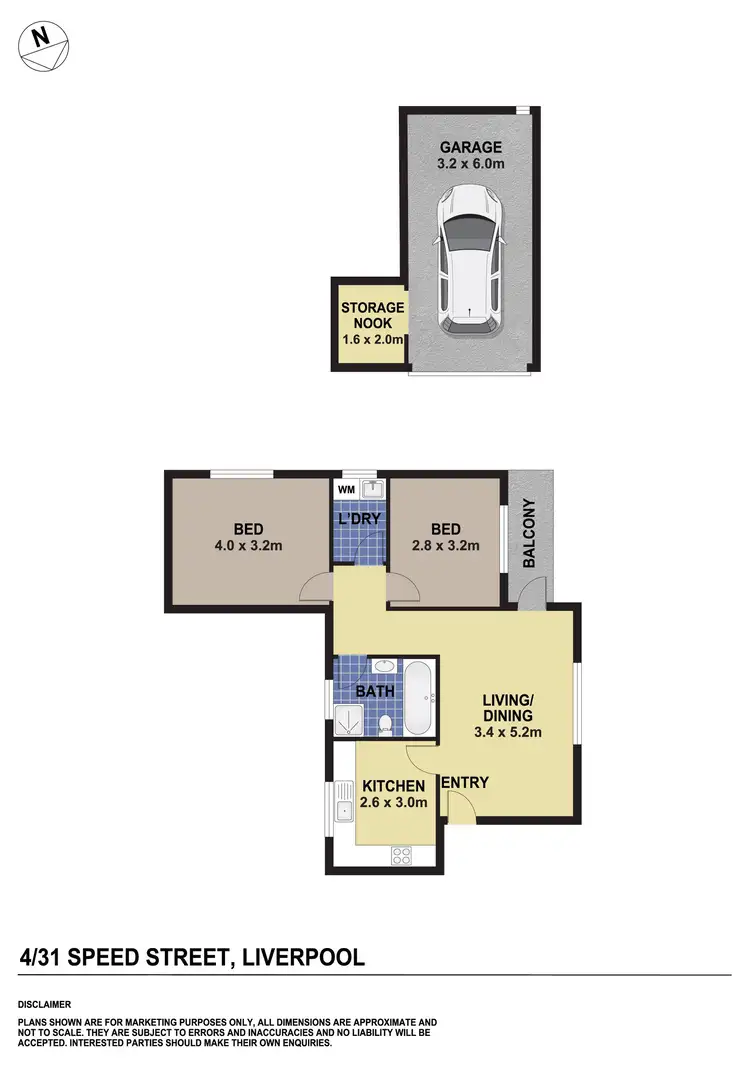 Floorplan of Homely unit listing, 4/31 Speed Street, Liverpool NSW 2170