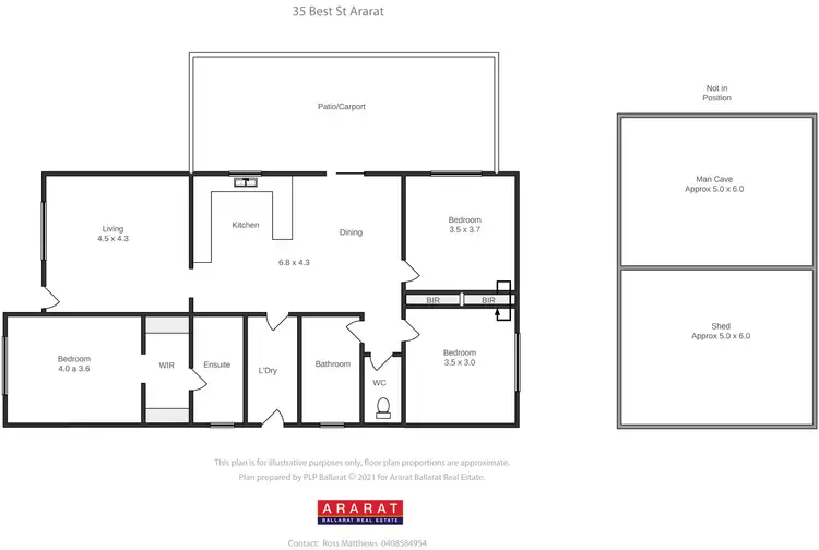 Floorplan of Homely house listing, 35 Best Street, Ararat VIC 3377