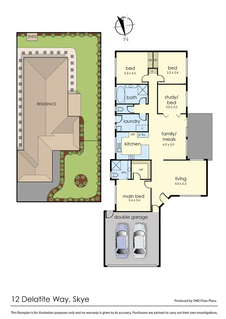 Floorplan of Homely house listing, 12 Delatite Way, Skye VIC 3977