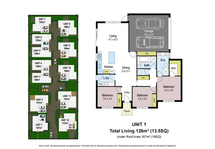 Floorplan of Homely unit listing, 1/18-20 Main South Road, Drouin VIC 3818