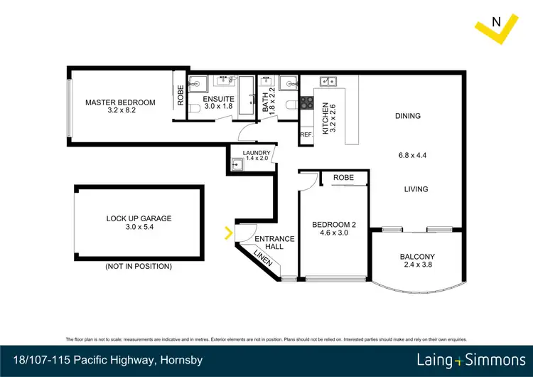 Floorplan of Homely unit listing, 18/107-115 Pacific Highway, Hornsby NSW 2077