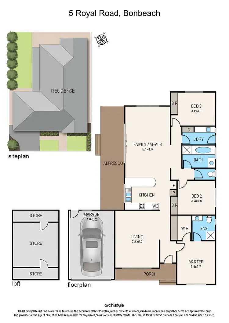 Floorplan of Homely house listing, 5 Royal Road, Bonbeach VIC 3196