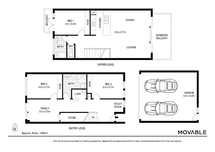 Floorplan of Homely unit listing, 2/179 Mitchell Street, Stockton NSW 2295