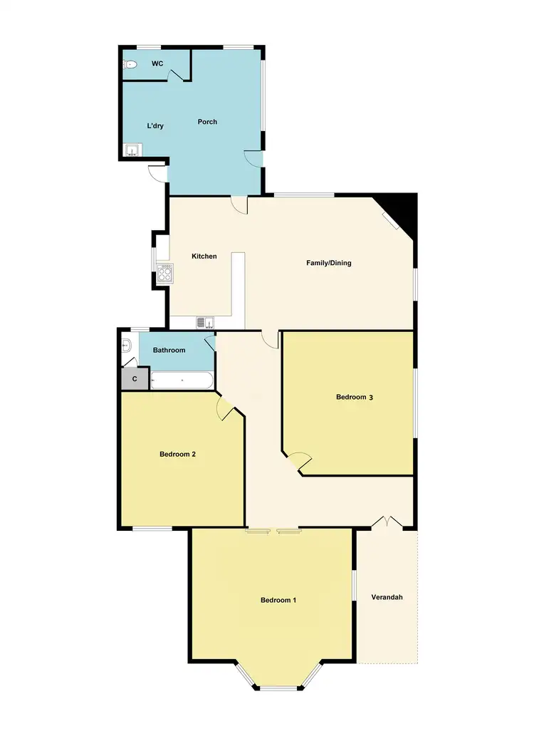 Floorplan of Homely house listing, 308a Lyons Street South, Ballarat Central VIC 3350