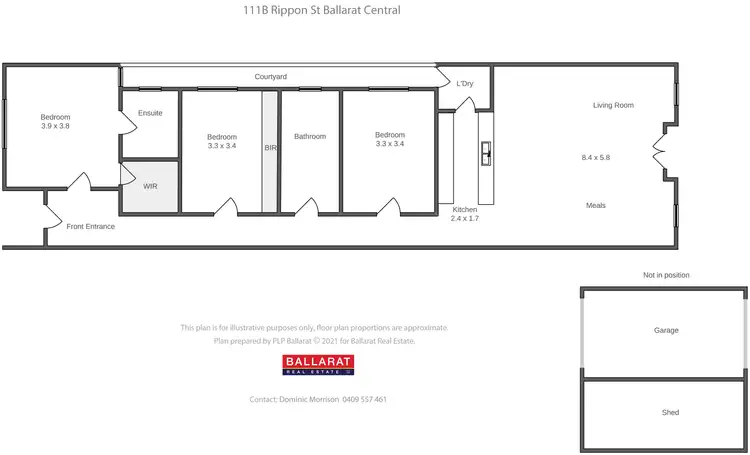 Floorplan of Homely house listing, 111B Ripon Street South, Ballarat Central VIC 3350