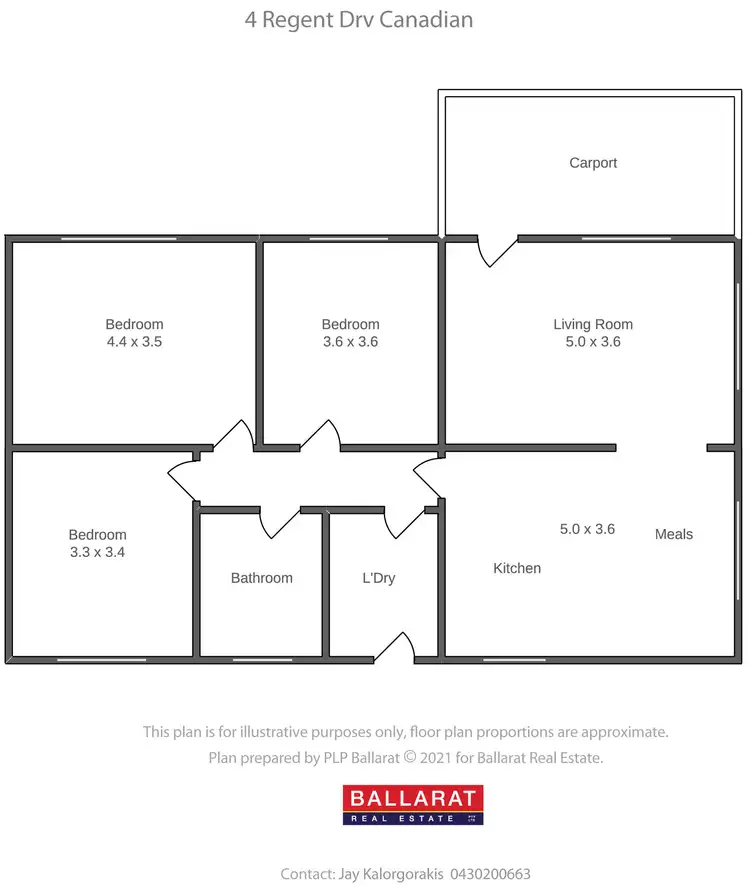 Floorplan of Homely house listing, 4 Regent Drive, Canadian VIC 3350