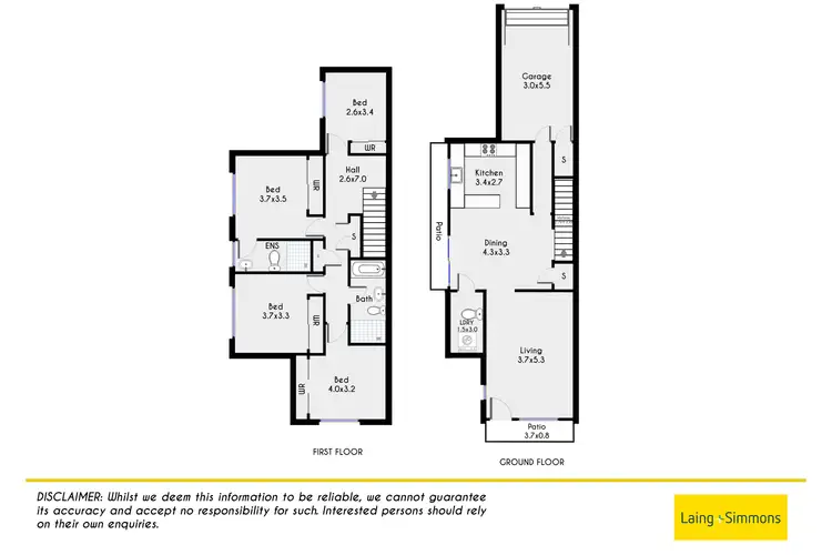 Floorplan of Homely townhouse listing, 6 Australis Drive, Ropes Crossing NSW 2760