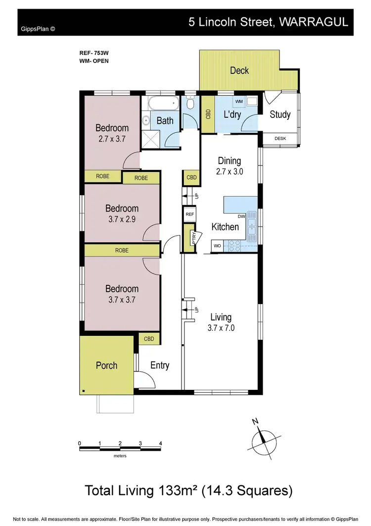 Floorplan of Homely house listing, 5 Lincoln Street, Warragul VIC 3820