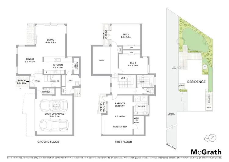 Floorplan of Homely semi-detached listing, 2/42 Young Street, Sylvania NSW 2224