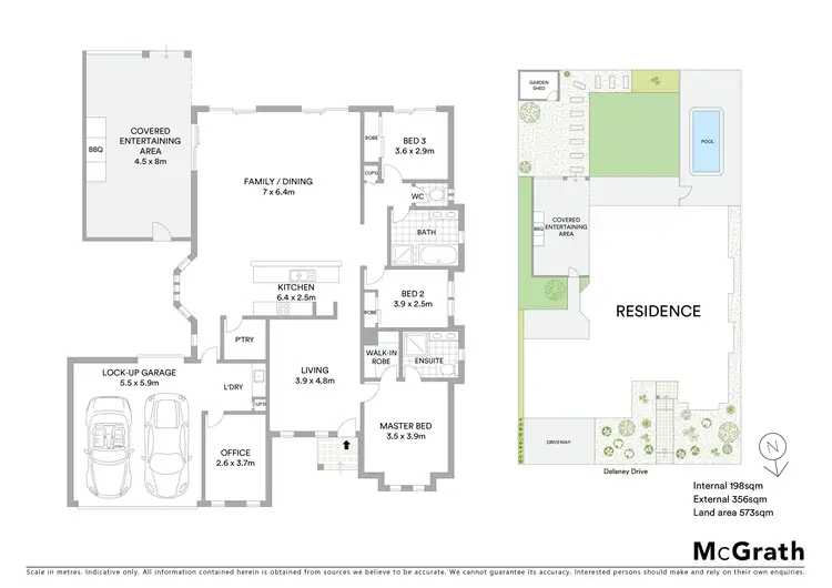 Floorplan of Homely house listing, 44 Delaney Drive, Miners Rest VIC 3352
